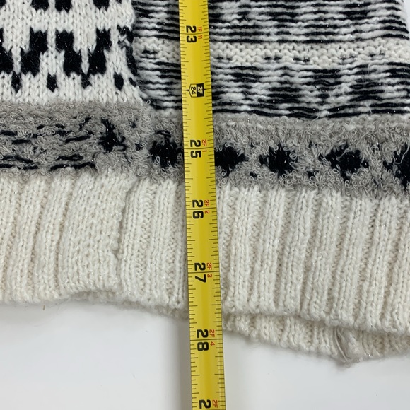 Maurice’s Cardigan Sweater Size Large Open front Creme Black Gray New NWT - Picture 12 of 14